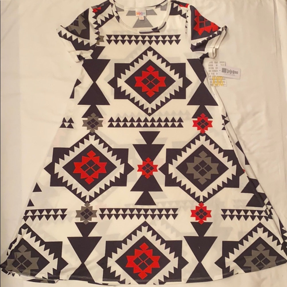 LuLaRoe Jessie Dress Aztec Print Size XXS